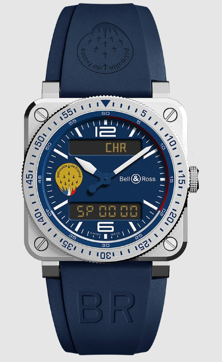 Bell & Ross BR-03 Type A Patrouille de France Replica Watch BR03AD-BBR-ST/SRB